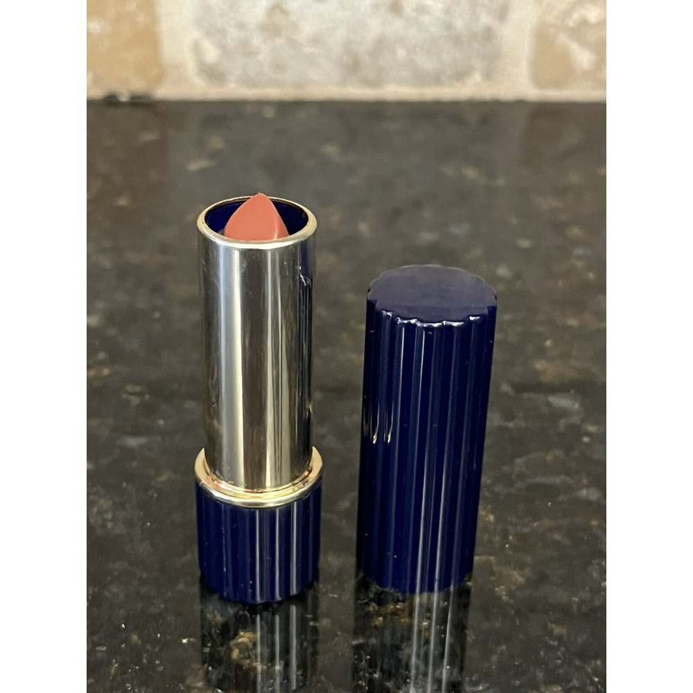 Estee Lauder All-Day Lipstick Bronze Crème Full Size Blue Ribbed Case NEW